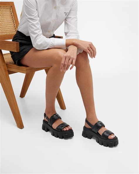 prada chunky sandals|prada platform sandals outfit.